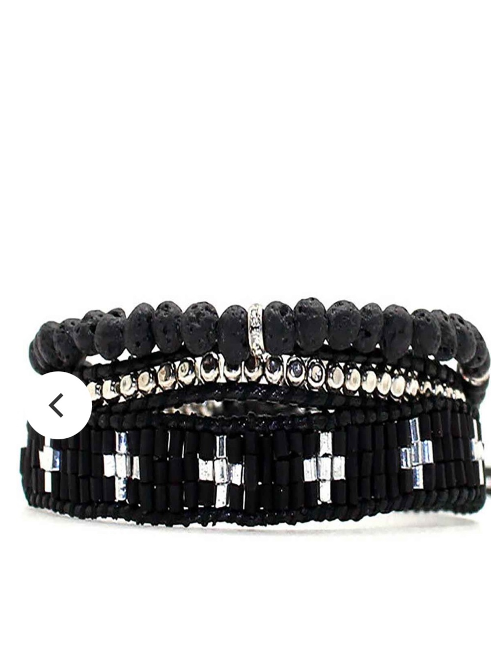LASR X Katie Soleil Maddox Triple Wrap Beaded Bracelet
